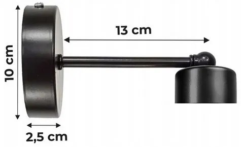 BERGE Sklenená LED nástenná lampa 1xE27 - dymová guľa