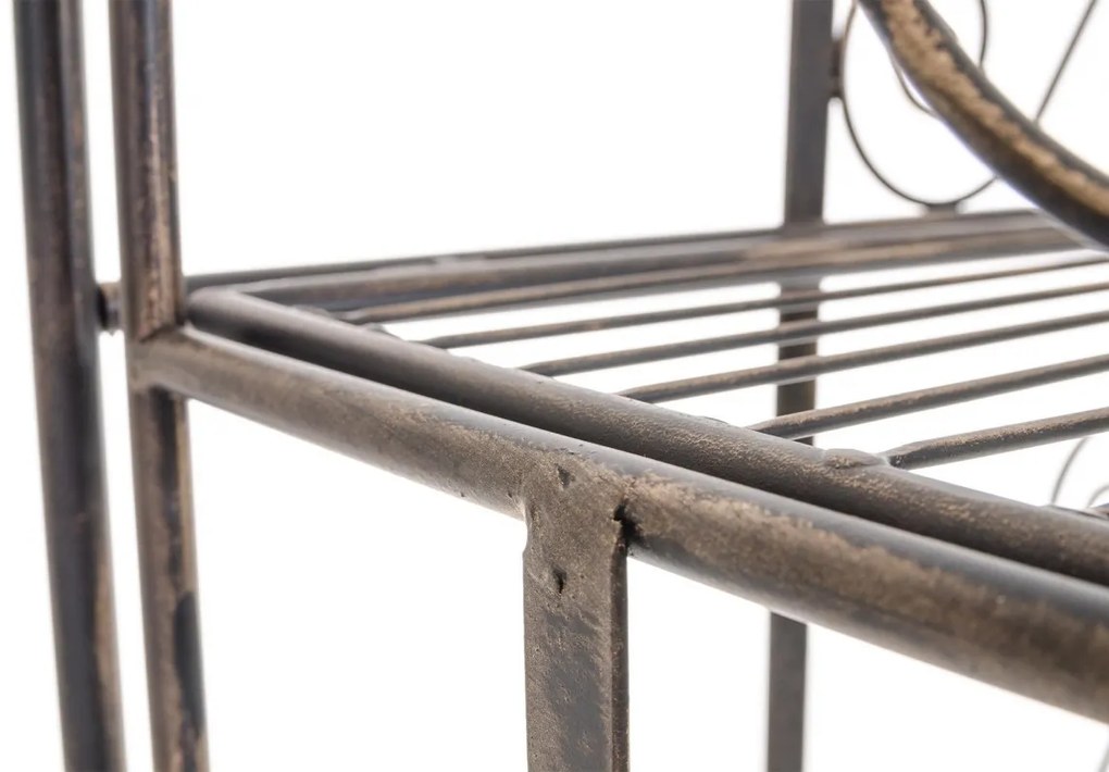 Kovová polica regál Caria - Bronzová