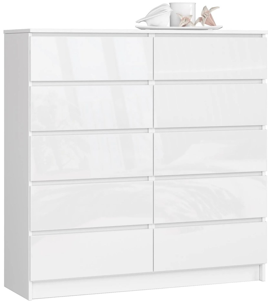 Komoda Kapil III (lesk biely). Akcia -20%. Vlastná spoľahlivá doprava až k Vám domov. 1128650