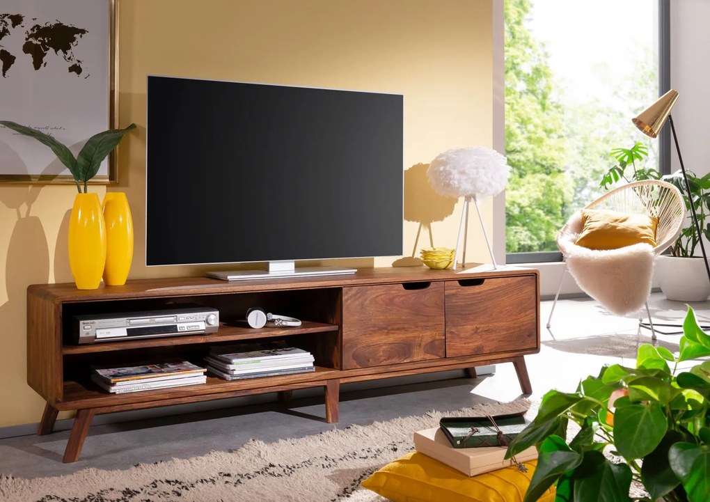 Bighome - SKANE TV stolík I. 180x48 cm, palisander, hnedá