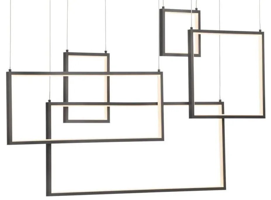 Redo 01-2318 - LED Stmievateľný luster na lanku PLANA LED/80W/230V čierna