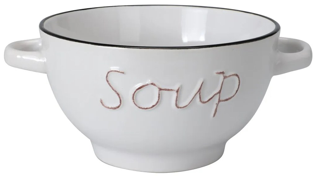 Kameninová miska na polievku Soup 650 ml krémová