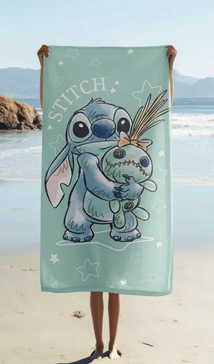 Jerry Fabrics Bavlnená froté osuška 70 x 140 cm - Lilo a Stitch "Buddies"