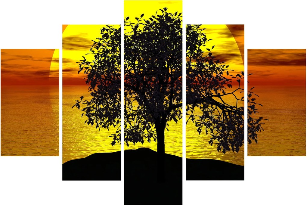 Obraz siluety stromu (150x105 cm)
