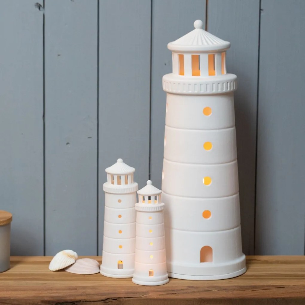 räder Porcelánový lampáš Lighthouse 40 cm