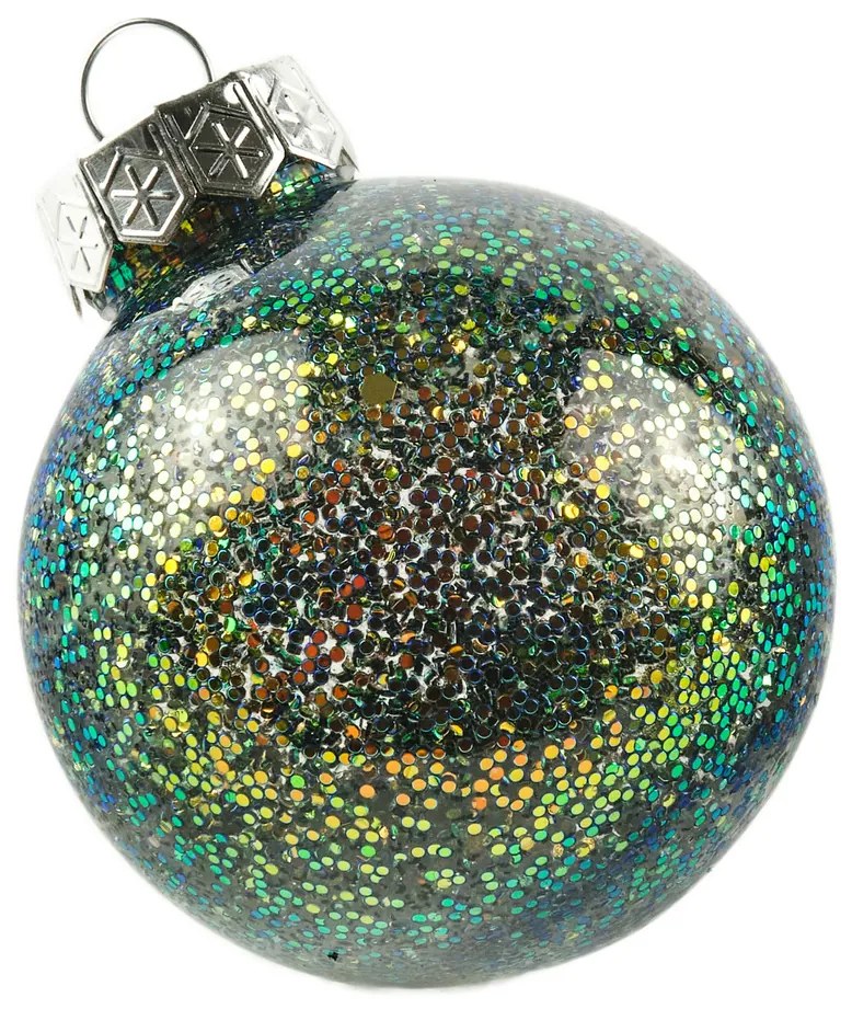 DECOLED Sada ozdob, prům. 7 cm, tmavě zelená