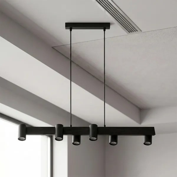 BRILAGI - Závesné svietidlo SELE na lankách 6xGU10/30W/230V čierne