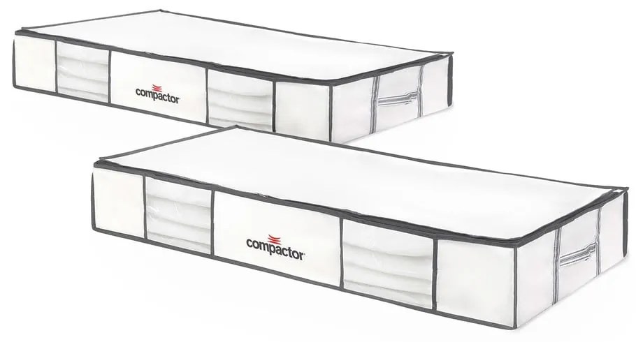 Vákuové látkové/plastové úložné boxy pod posteľ v súprave 2 ks 105x45x15,5 cm Life – Compactor