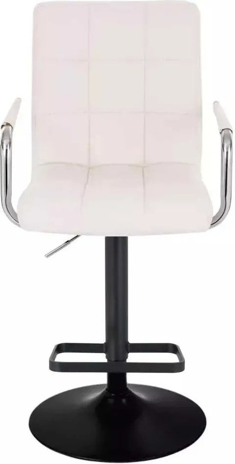 LuxuryForm DESIGN Barová stolička VERONA na čiernom tanieri - biela