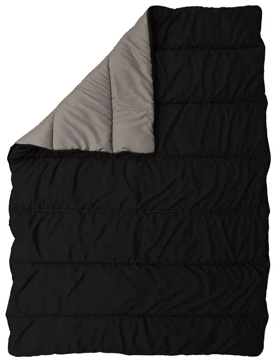 Celoročná prešívaná prikrývka 140x200 cm z dutého vlákna, čierna
