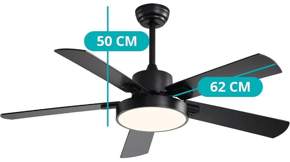 Stropný ventilátor s osvetlením a diaľkovým ovládaním