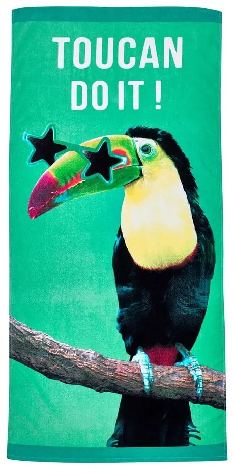 Zelená bavlnená plážová osuška 76x160 cm Toucan Do It – Catherine Lansfield
