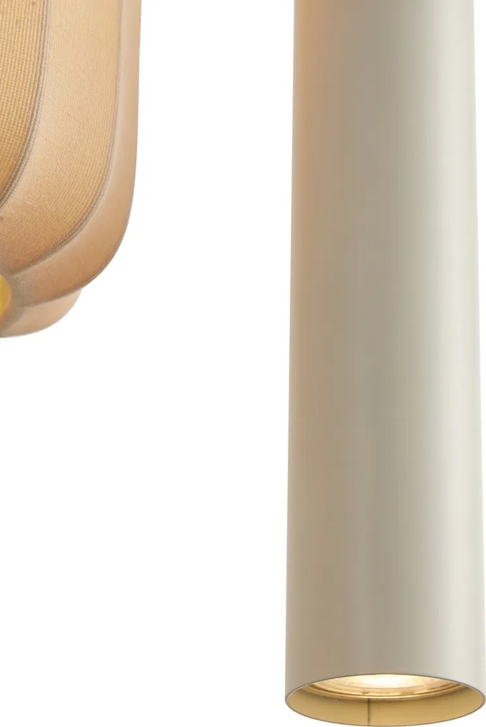 Japandi závesná lampa béžová 7-svetelná - Pluni Tuba