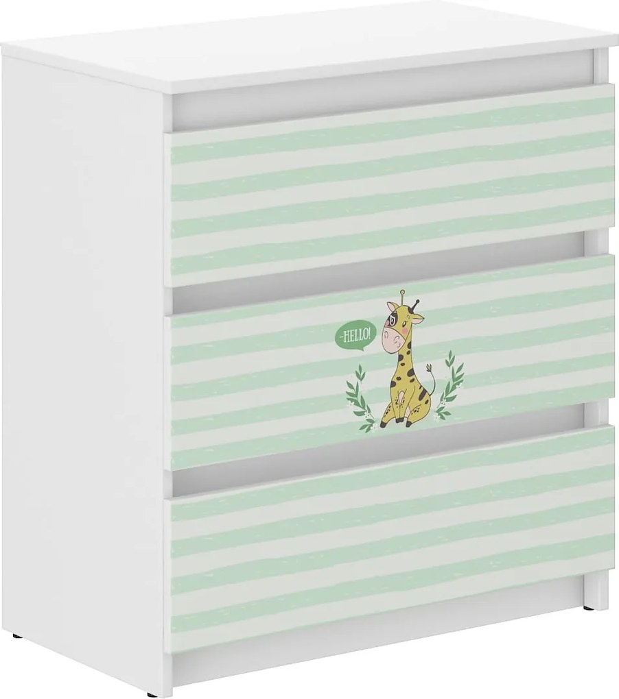 Wooden Toys Detská komoda R-3 ŽIRAFA