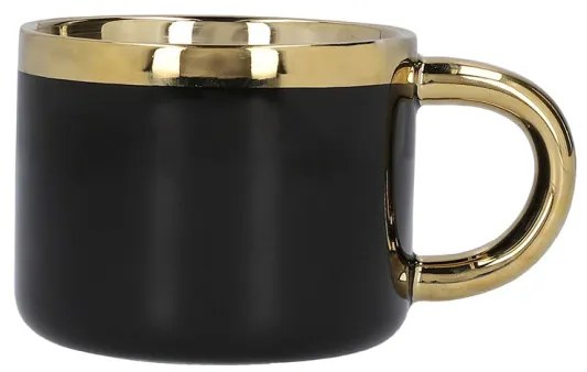 Šálka SINNES s tanierikom a lyžičkou ALL 978061 čierna