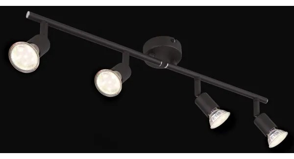 GLOBO 57382-4L - LED Bodové svietidlo OLIWA 4xGU10/3W/230V čierna