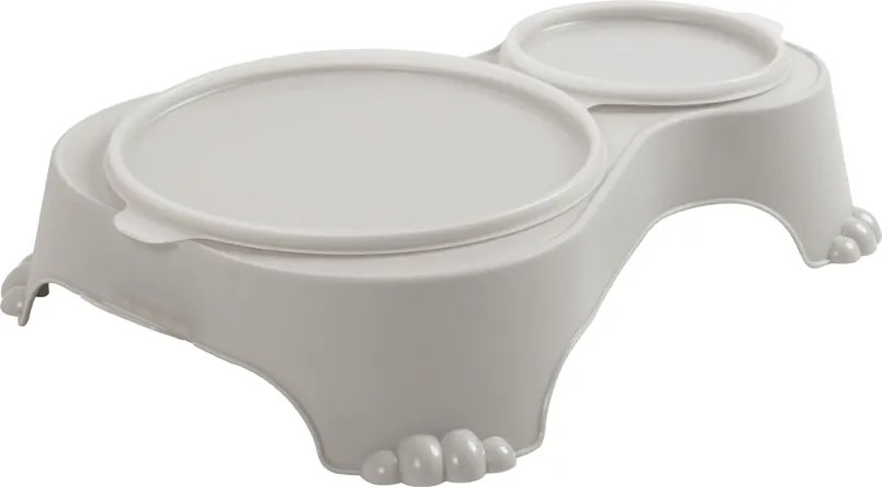 Rotho Miska na krmivo a vodu pre psov a mačky, dvojitá s vekom, SALLY - krémová
