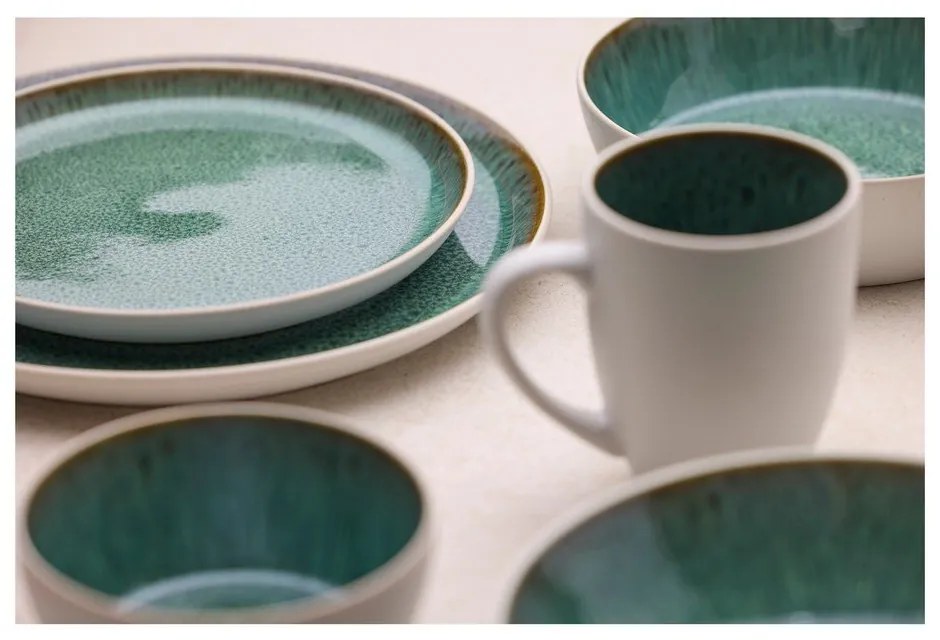 Biely/zelený dezertný tanier z kameniny ø 21 cm Gastro White/Green – Bitz