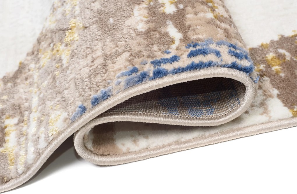 TA Koberec D663M BIELA/TMAVOMODRÁ ASTHANE Rozmer: 80x150 cm