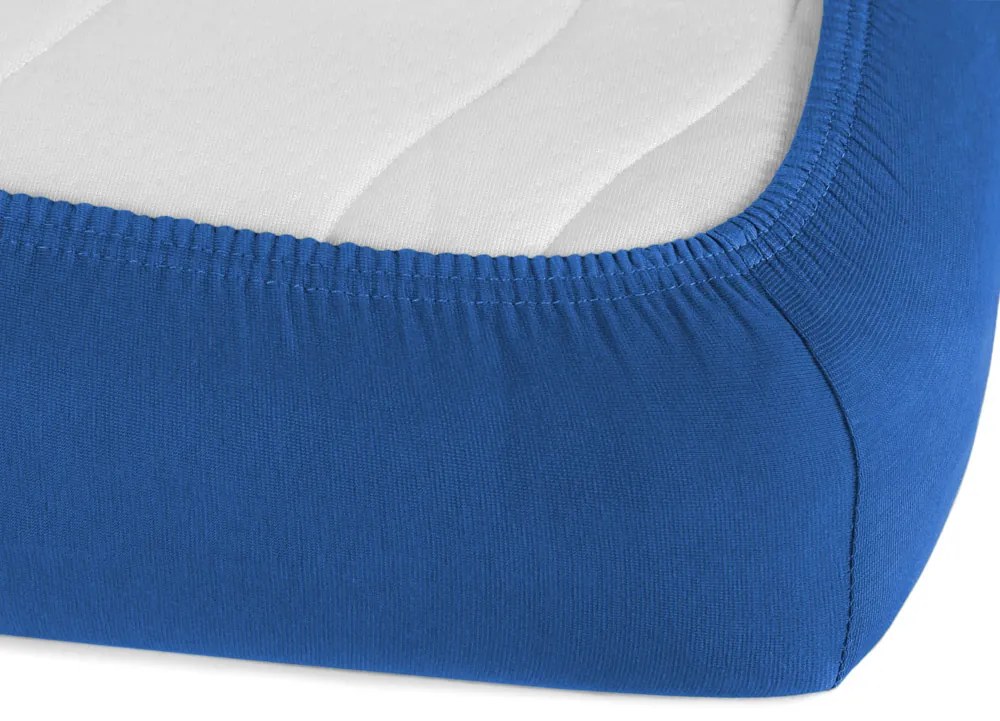 Detské jersey napínacie prestieradlo do postieľky JR-016 Modré 80 x 140 x 10 cm - do postieľky