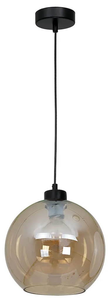 Závesné svietidlo Sofia, 1x jantárové sklenené tienidlo, b