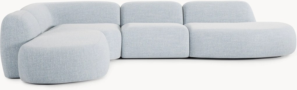 XL modulárna buklé rohová pohovka Wolke