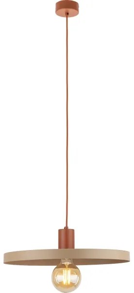 Luster na lanku SILA 1xE27/15W/230V pr. 40 cm béžová/tehlová