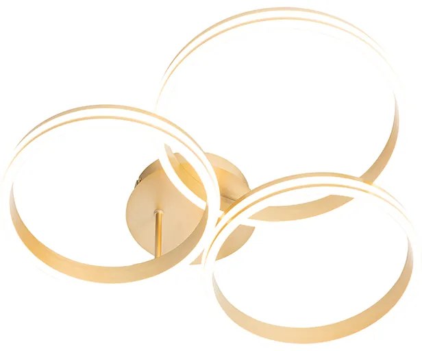 Stropné svietidlo mosadz vrátane LED 3-stupňové stmievateľné 3-svetlo - Navara