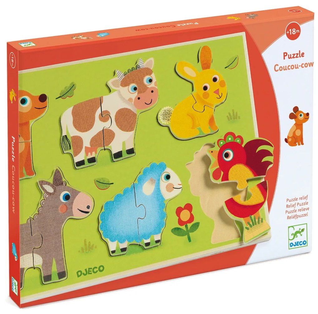 Drevená vkladačka - zvieratká z farmy - 12 ks