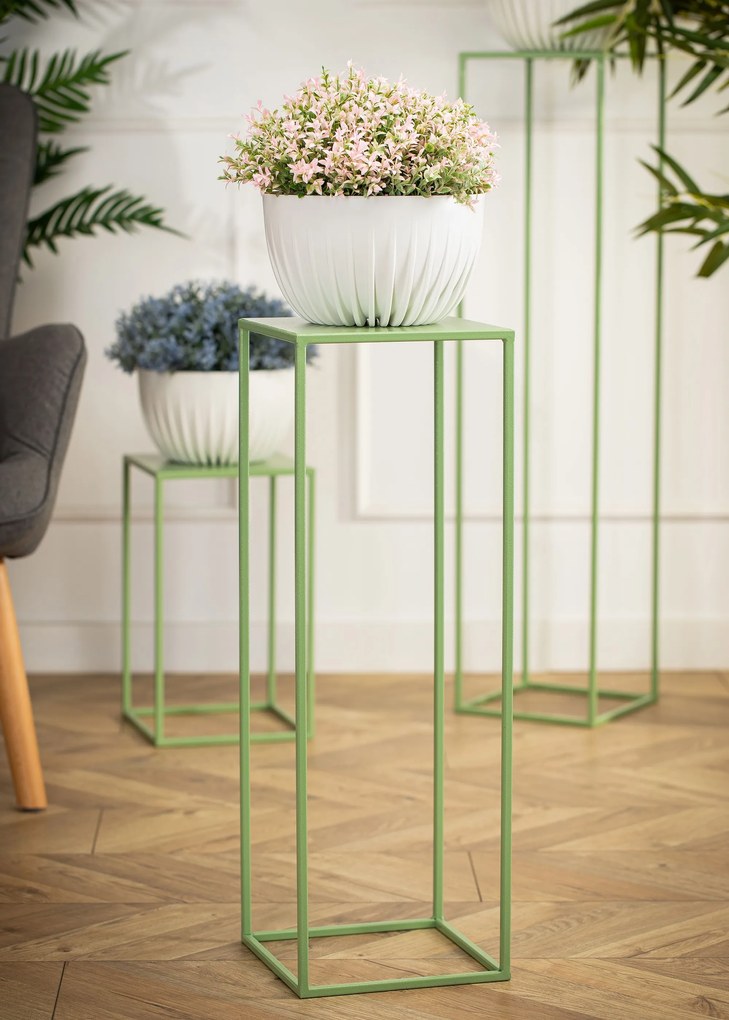 STOJAN NA KVETINÁČ SIMPLE 70X24X24 CM ZELENÁ