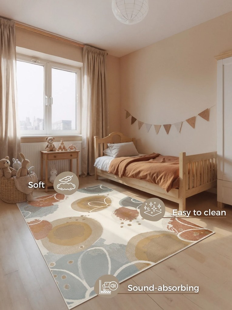 Hanse Home, Detský koberec Adventures 106426 Cream Multicolor, 160x235, viacfarebná, detská izba