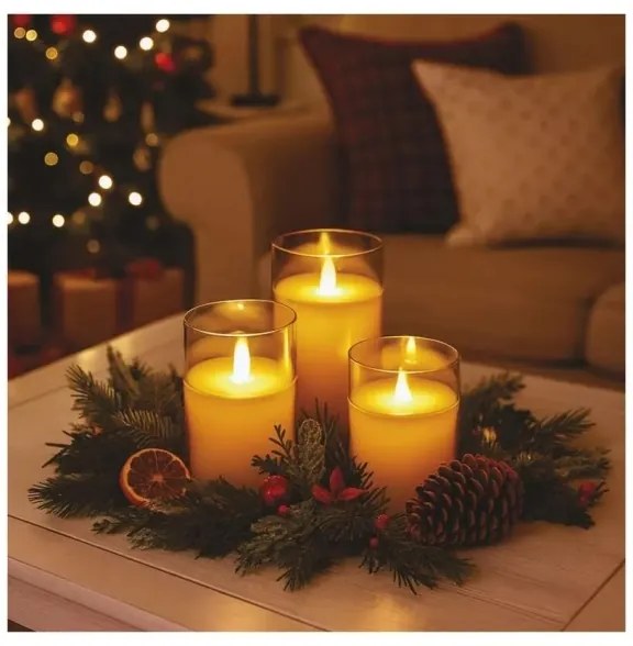 SADA 3x LED sviečok LED/6xAA