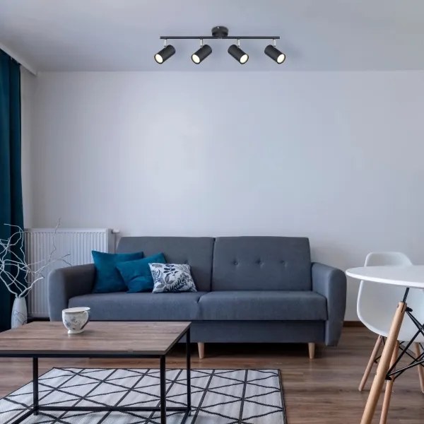 Globo 57914-4 - Bodové svietidlo ALLVI 4xGU10/25W/230V čierna