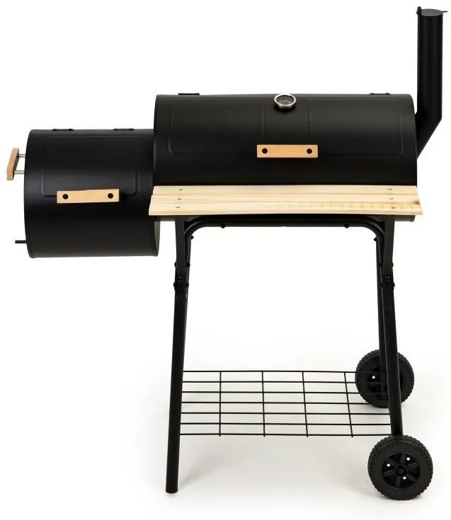 Veľký záhradný gril - 2 v 1 udiareň, teplomer + grilovacie príslušenstvo MODERNHOME - JY-061