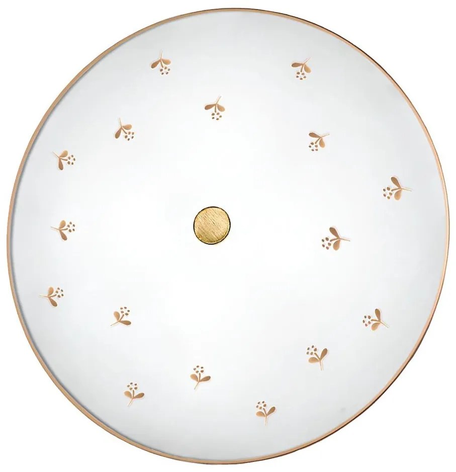 Kolarz 731.U14.4.160 - Nástenné svietidlo NONNA 4xE27/60W/230V, priemer 54 cm, kvetinový motív, ružové zlato