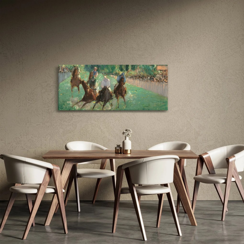 Obraz - Edouard Manet, At the Races, reprodukcia (120x50 cm)