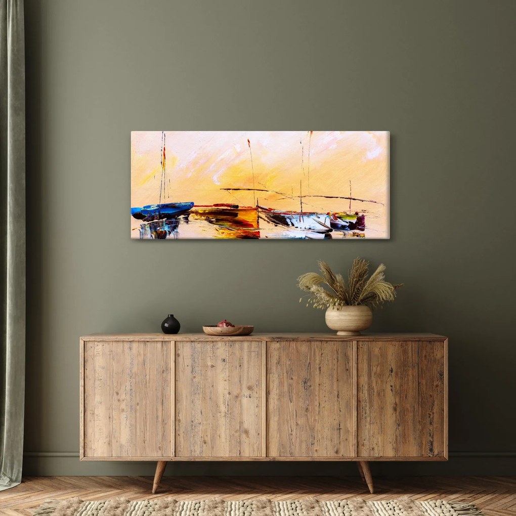 Obraz - Maľba loďou (120x50 cm)