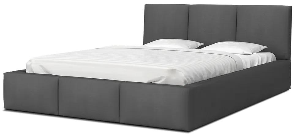 GM Čalúnená manželská posteľ s úložným priestorom Izabela - grafit Rozmer: 140x200