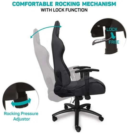 CONNECT IT CGC-1200-GY - Herná stolička Monaco Pro sivá/čierna