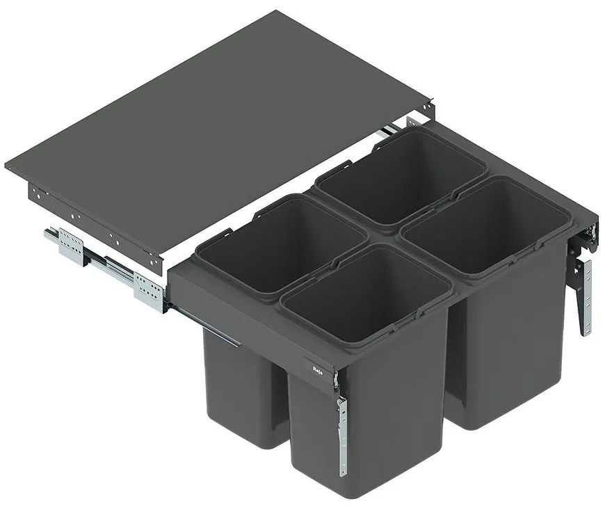 Zásuvka s odpadkovými košmi KB=80 h=32 nl-480 grafit