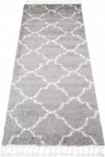 TA Koberec G938B TMAVO ŠEDÁ/KRÉMOVÁ BOHO Rozmer: 100x250 cm