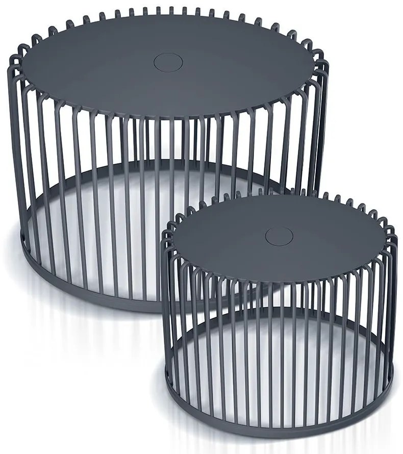 Set 2 univerzálnych oválnych košov, 30 + 55 l, antracit
