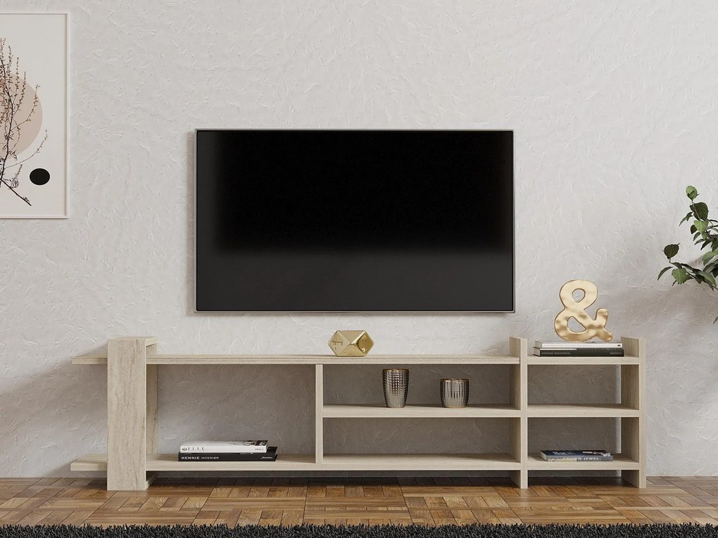 TV stolík/skrinka Zephir (travertín). Akcia -13%. Vlastná spoľahlivá doprava až k Vám domov. 1101329