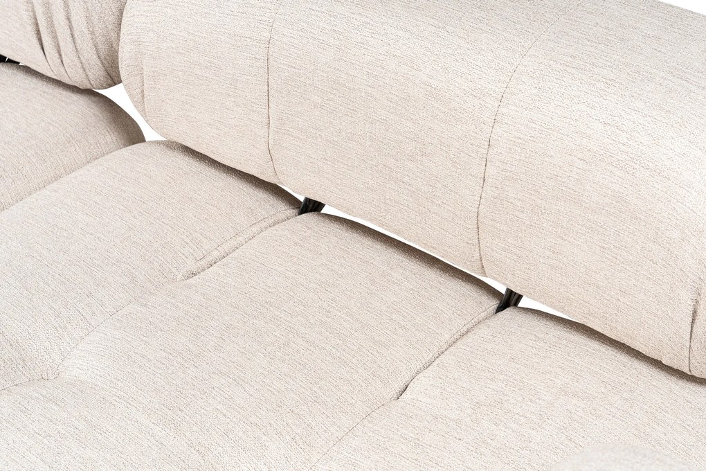 Doblo 3-sedačka s taštičkou ( L1-O1-1R-Pouffe) - svetlohnedá
