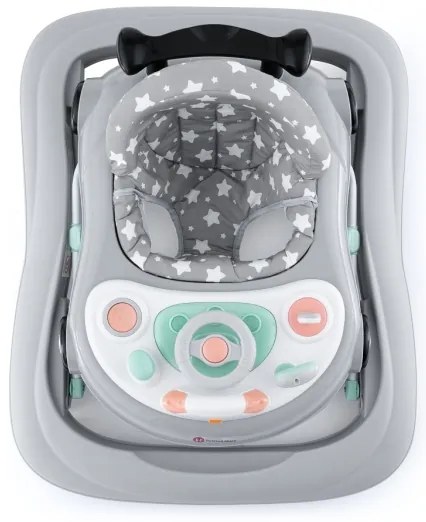 PETITE&MARS - Detské chodítko s melódiou CABRIO šedá