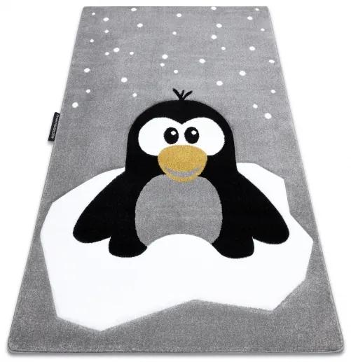 styldomova Detský sivý koberec PETIT tučniak