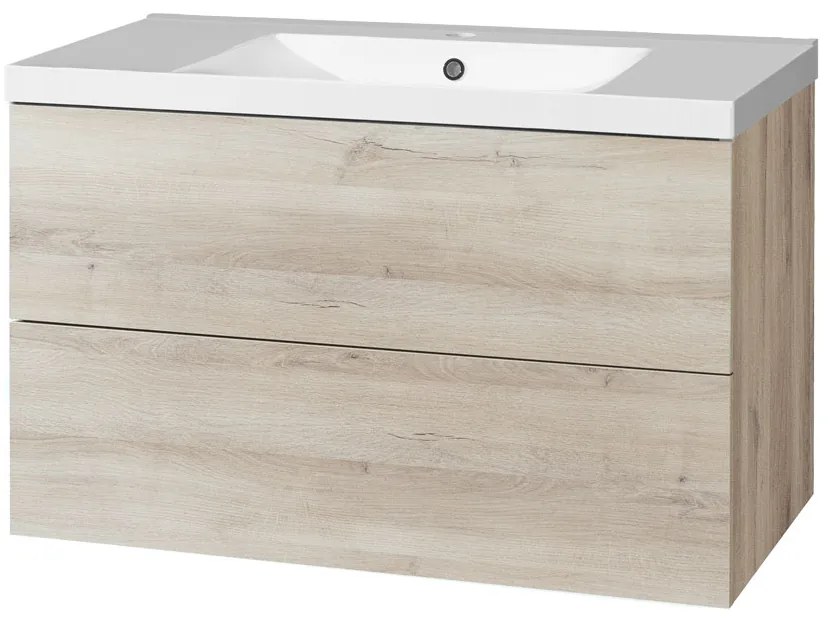 Mereo Mereo, Aira, kúpeľňová skrinka s umývadlom z liateho mramoru 101 cm, MER-CN722M