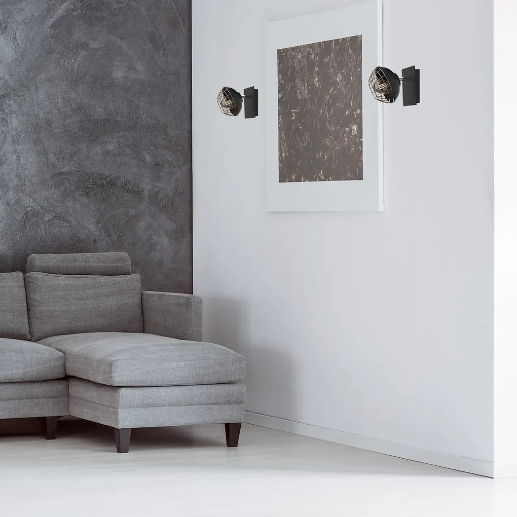 Nástenné svietidlo Logan, 1x zlaté/čierne kovové tienidlo, b