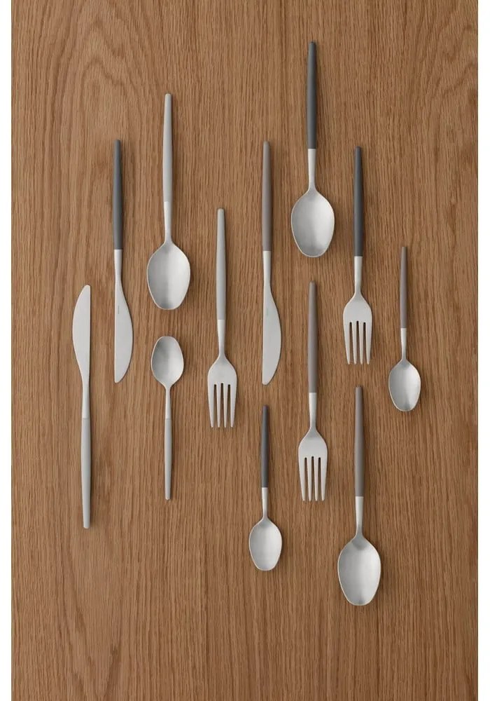 Svetlosivý/v striebornej farbe antikoro príbor 16 ks Maxime – Blomus