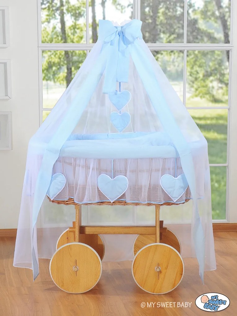 My Sweet Baby Prútená postieľka Deluxe- Amelie modrá